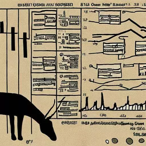 stock market chart found in cave drawing