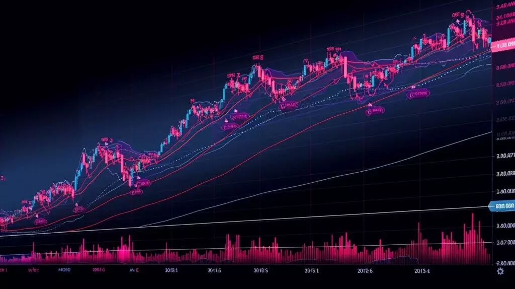 QQQ 200 Day Moving Average featuring Candlestick chart of QQQ with 200-day MA, showing trends and key levels.